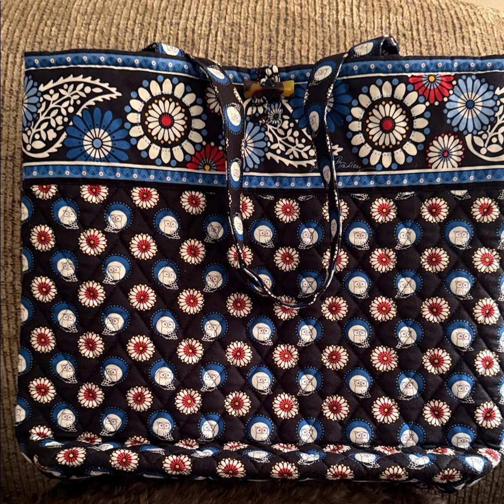 Vera Bradley Tote in Night Owl print ***never used***